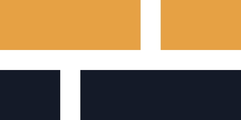 TAMS duotone mark in navy and amber, for light backgrounds